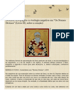 Νεκρομαντεῖον- Dionísio Areopagita e a teologia negativa em "Os Nomes Divinos" (Livro III, sobre a oração)