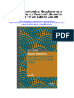 Beyond Economics Happiness As A Standard in Our Personal Life and in Politics 1St Ed Edition Jan Ott Full Chapter