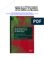 The Assessment of L2 Written English Across The Mena Region A Synthesis of Practice 1St Ed Edition Lee Mccallum Full Chapter