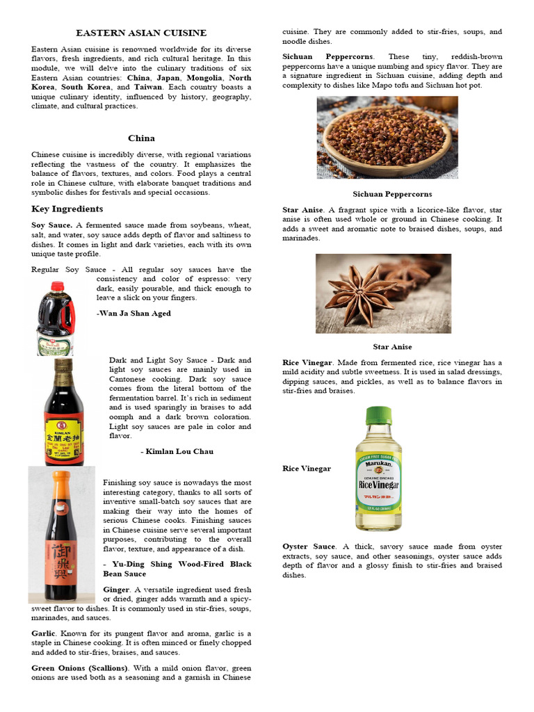 Exploring Eastern Asian Cuisine | PDF | Korean Cuisine | Chinese Cuisine
