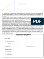 Sample Copy of Promissory Note