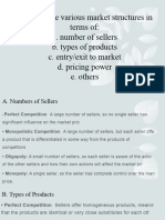 Differentiate Various Market Structures in Terms Of