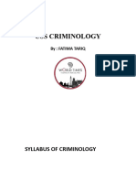 0 ( ii ) - CSS CRIMINOLOGY Syllabus