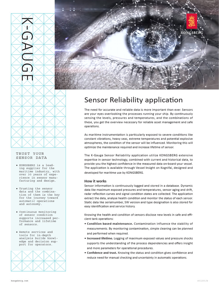 451265b Product Sheet Sensor Reliability Application | PDF | Sensor ...