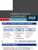 Introduction To Accounting: Financial Statements Analysis