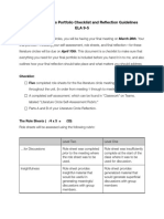 literature circles portfolio checklist and reflection guidelines