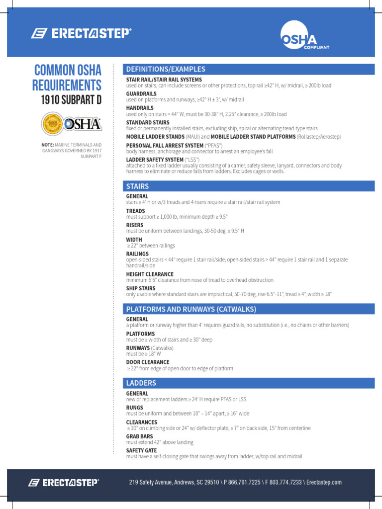 OSHA Stair & Ladder Guidelines | PDF | Stairs