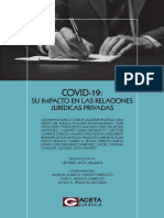 Covid 19 Su Impacto en Las Relaciones Juridico Privadas - Gaceta J.
