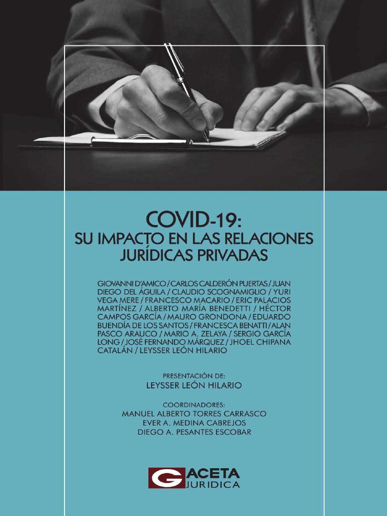 Covid 19 Su Impacto en Las Relaciones Juridico Privadas - Gaceta J. | PDF