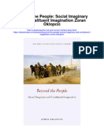 Beyond The People Social Imaginary and Constituent Imagination Zoran Oklopcic Full Chapter