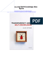 Transparency and Self Knowledge Alex Byrne All Chapter