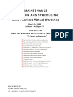Maintenance Planning and Scheduling Virtual Workshop