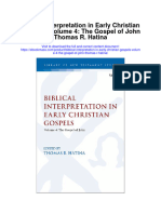 Biblical Interpretation in Early Christian Gospels Volume 4 The Gospel of John Thomas R Hatina Full Chapter