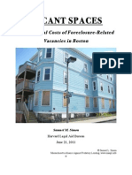 Vacant Spaces: The External Costs of Foreclosure-Related Vacancies in Boston