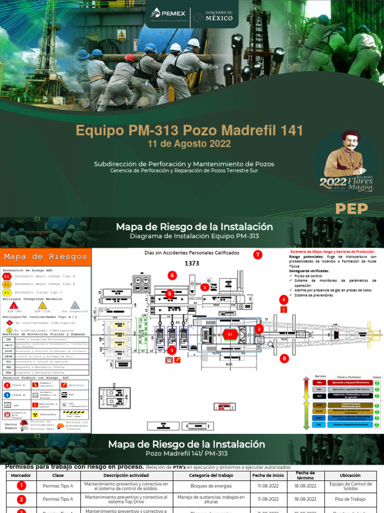 Mapa de Riesgo Pozo Madrefil 141 PM-313 | PDF | Gases