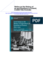 Lived Nation As The History of Experiences and Emotions in Finland 1800 2000 Ville Kivimaki Full Chapter
