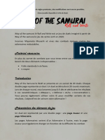 Way of the samurai Roll and Write - Livret de règle + Démo jouable