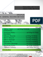 Group (III) .PPTX Group Three Lecture Method BED ARTS