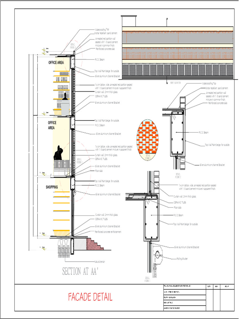 Curtain Wall and Facade Details Guide | PDF | Composite Material | Concrete