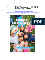 Abnormal Child Psychology 7Th Ed 7Th Edition Eric J Mash Full Chapter