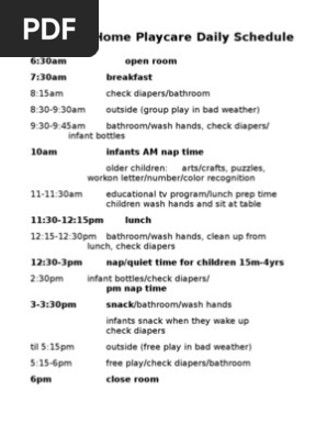 Daily Schedule