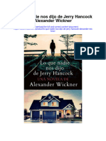 Lo Que Nadie Nos Dijo de Jerry Hancock Alexander Wickner Full Chapter