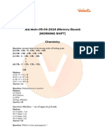 JEE Main 2024 (April 5 Shift 1) Chemistry Question Paper With Solutions (PDF)