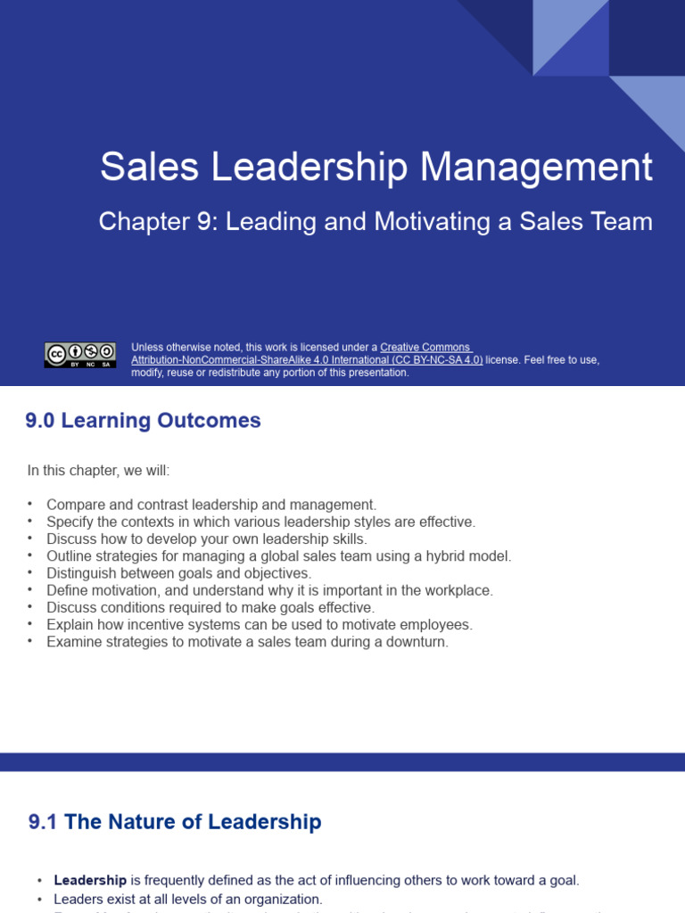 Sales Team Leadership & Motivation Strategies | PDF | Goal | Motivational