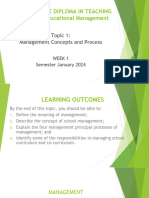 Topic 1 Management Concepts and Process