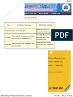AP PGECET - 2015 - Examschedule