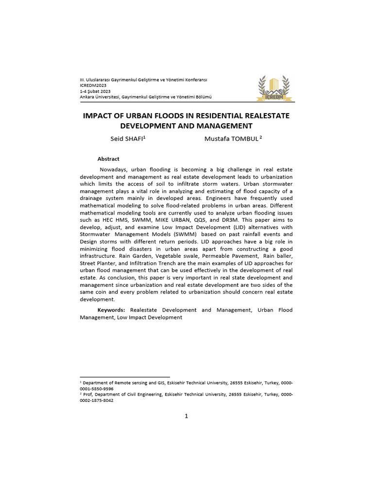 Urban Flood Impact on Real Estate Development | PDF | Stormwater | Flood