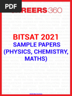 BITSAT 2021 Sample Papers New