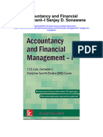 Accountancy and Financial Management I Sanjay D Sonawane Full Chapter