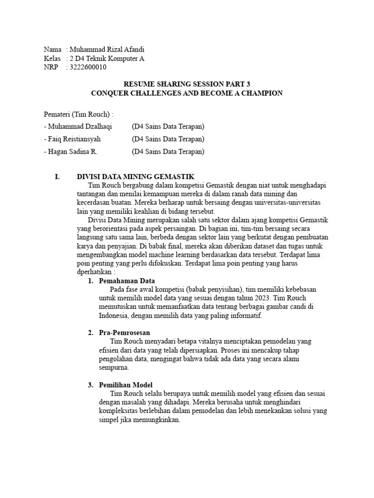 Muhammad Rizal Afandi - Resume3 | PDF | Seni | Teknologi & Rekayasa