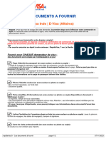 Documents - A - Fournir (1) EVISA AFFAIRES