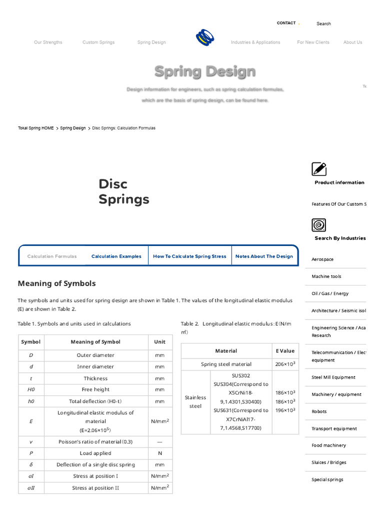 Spring Design for Engineers | PDF | Stress (Mechanics) | Young's Modulus