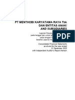 Report PT Menthobi Karyatama Raya TBK YE 2023