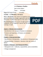 ISC Class 11 Business Studies Syllabus - Free PDF Download