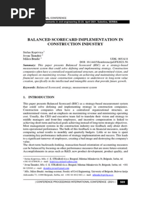 BSC for construction company