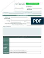 Tenant Incident Report Template