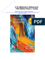 Loose Leaf For Methods in Behavioral Research 14Th Edition Paul C Cozby Full Chapter