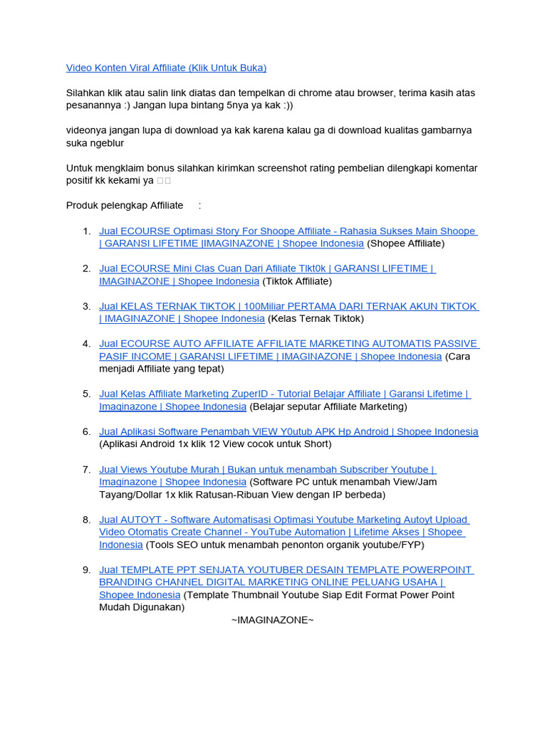 Curated visual reference: Picture Idea: Konten Viral Untuk Affiliate Marketing