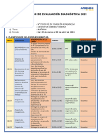 Planificacion de Evaluacion Diagnostica 2021