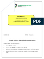 2024 KZN Informal Test - Ratio and Proportionality  (With diagram sheet)