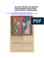 Download Priests Of The Law Roman Law And The Making Of The Common Laws First Professionals Thomas J Mcsweeney all chapter