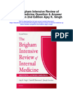 The Brigham Intensive Review of Internal Medicine Question Answer Companion 2Nd Edition Ajay K Singh Full Chapter