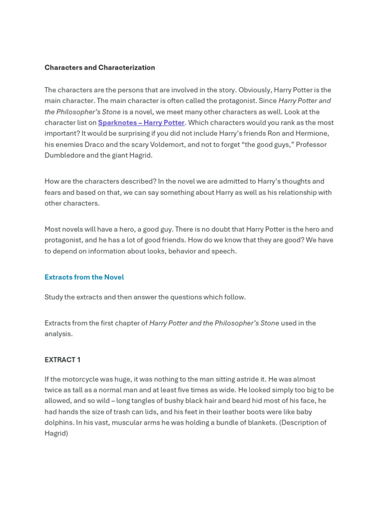 Characters and Characterization | PDF | Narration | Narrative