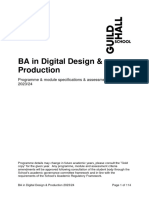 BA Digital Design and Production Programme Specification 2023-24