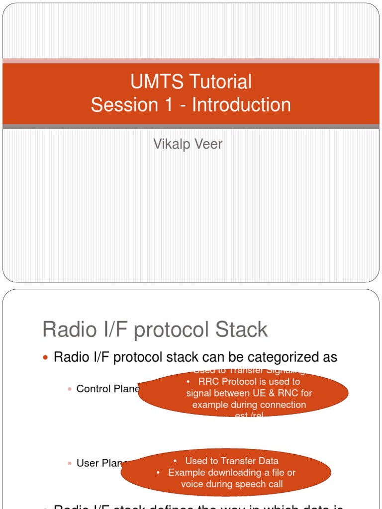 UMTS Radio Interface Protocol Overview | PDF | Internet Protocols ...