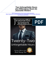 Twenty Two Unforgettable Hours Barrington Billionaires Book 22 Jeannette Winters All Chapter